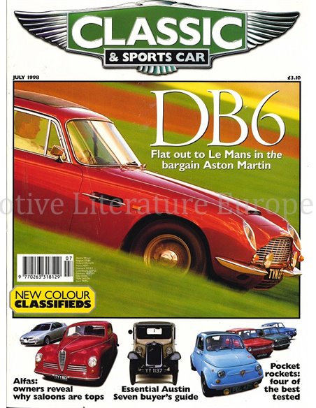 1998 CLASSiC AND SPORTSCAR MAGAZIN JULI ENGLISCH