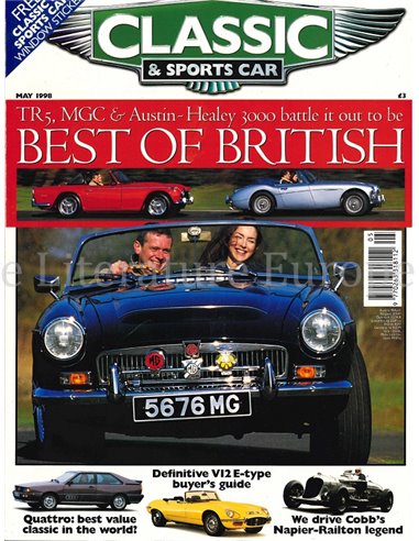 1998 CLASSIC AND SPORTSCAR MAGAZINE MAY ENGLISH