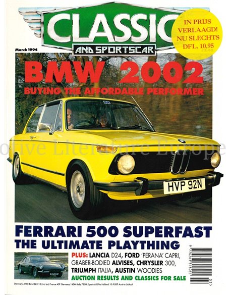 1994 CLASSIC AND SPORTSCAR MAGAZIN MARZ ENGLISCH