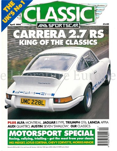 1994 CLASSIC AND SPORTSCAR MAGAZIN APRIL ENGLISCH