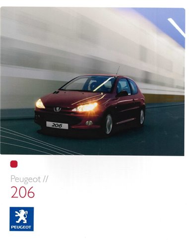2006 PEUGEOT 206 PROSPEKT NIEDERLÄNDISCH
