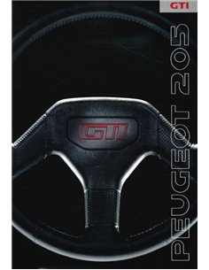 1990 PEUGEOT 205 GTI BROCHURE NEDERLANDS