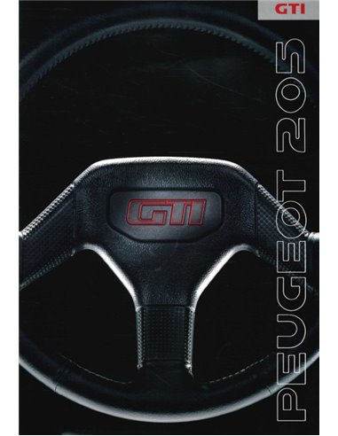 1990 PEUGEOT 205 GTI BROCHURE NEDERLANDS