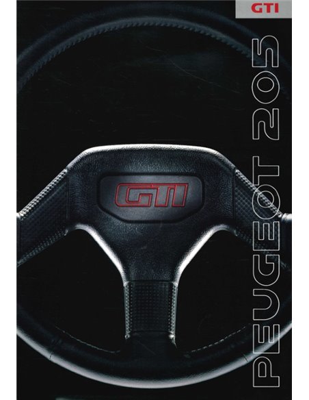 1990 PEUGEOT 205 GTI BROCHURE NEDERLANDS