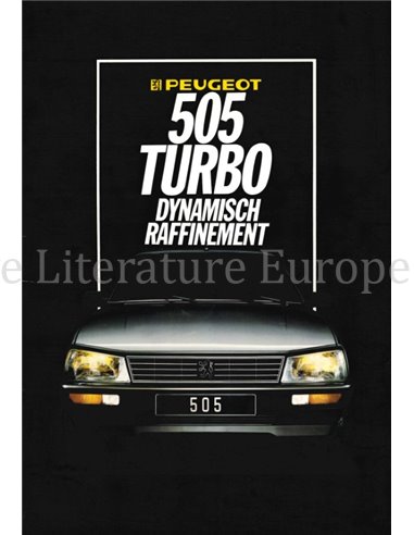 1986 PEUGEOT 505 TURBO PROSPEKT NIEDERLÄNDISCH