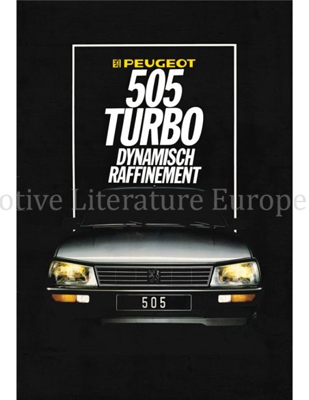 1986 PEUGEOT 505 TURBO BROCHURE NEDERLANDS