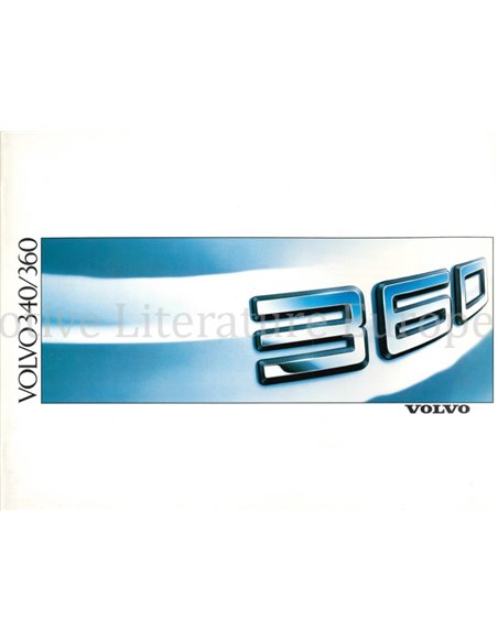 1988 VOLVO 340 / 360 BROCHURE DUTCH