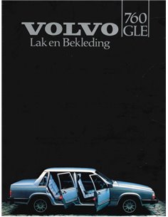 1982 VOLVO 760 GLE FARBEN UND POLSTER PROSPEKT NIEDERLÄNDISCH