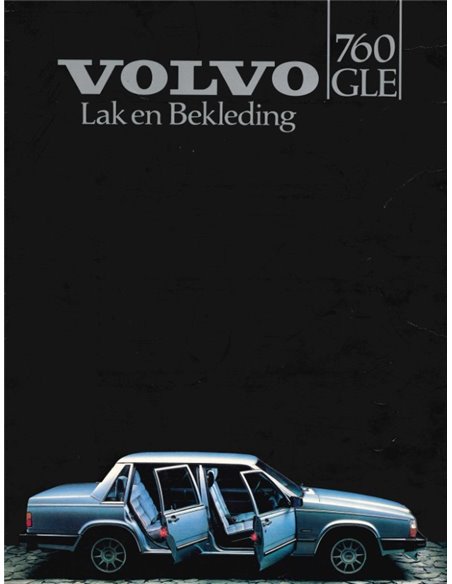 1982 VOLVO 760 GLE KLEUREN EN BEKLEDING BROCHURE NEDERLANDS