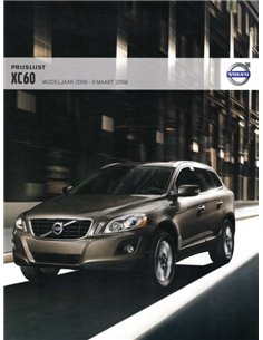 2008 VOLVO XC60 PRIJSLIJST BROCHURE NEDERLANDS