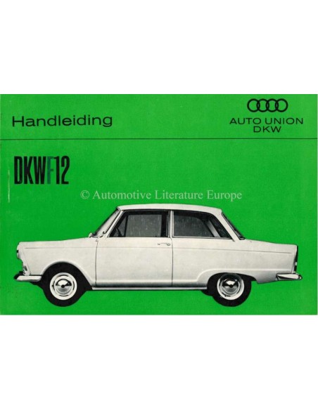 1963 DKW F12 BETRIEBSANLEITUNG NIEDERLÄNDISCH