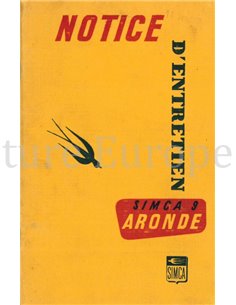 1954 SIMCA 9 ARONDE INSTRUCTIEBOEKJE FRANS