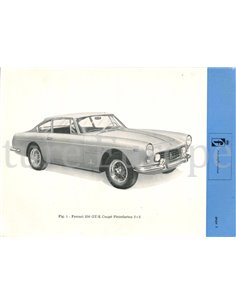 1963 FERRARI 250 GT/E COUPE PININFARINA 2+2 OWNERS MANUAL ENGLISH 2