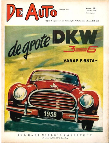 1956 DE AUTO MAGAZIN 40 NIEDERLÄNDISCH