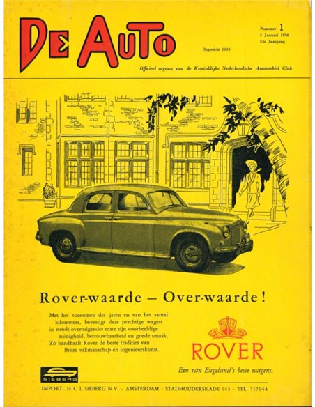 1956 DE AUTO MAGAZIN 1 NIEDERLÄNDISCH
