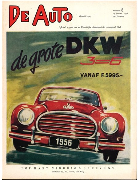 1956 DE AUTO MAGAZIN 4 NIEDERLÄNDISCH