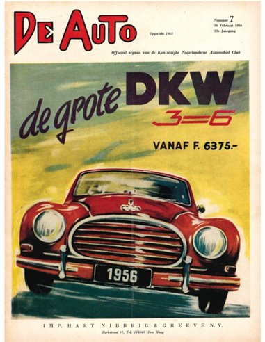 1956 DE AUTO MAGAZINE 7 NEDERLANDS