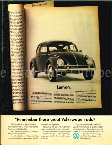 REMEMBER THOSE GREAT VOLKSWAGEN ADS ?