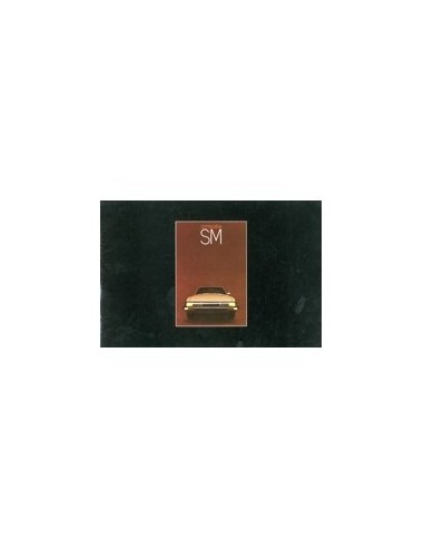 1972 CITROEN SM BROCHURE NEDERLANDS