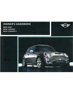 2002 MINI ONE COOPER S INSTRUCTIEBOEKJE ENGELS
