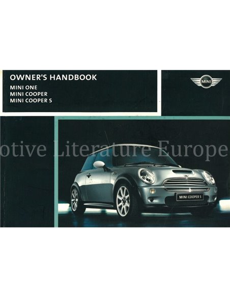 2002 MINI ONE COOPER S BETRIEBSANLEITUNG ENGLISCH