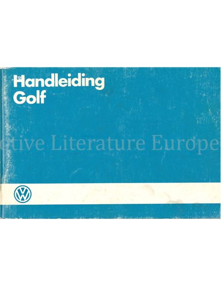 1984 VOLKSWAGEN GOLF INSTRUCTIEBOEKJE NEDERLANDS