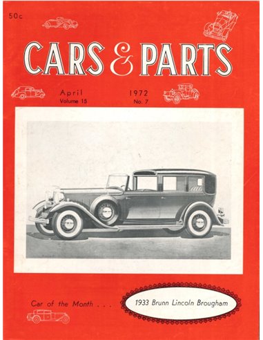 1972 CARS & PARTS MAGAZIN APRIL ENGLISCH
