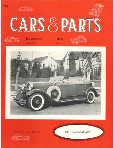 1974 CARS & PARTS MAGAZIN NOVEMBER ENGLISCH