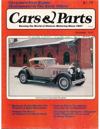 1978 CARS & PARTS MAGAZINE DECEMBER ENGELS