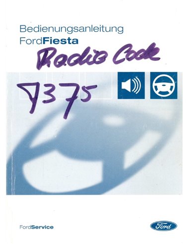 2005 FORD FIESTA BETRIEBSANLEITUNG DEUTSCH