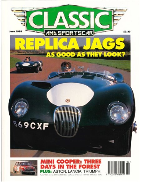1993 CLASSIC AND SPORTSCAR MAGAZIN JUNI ENGLISCH