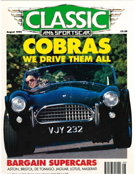 1993 CLASSIC AND SPORTSCAR MAGAZINE AUGUST ENGLISH