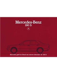 1983 MERCEDES BENZ 190D BROCHURE DUTCH