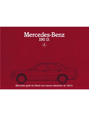1983 MERCEDES BENZ 190D PROSPEKT NIEDERLÄNDISCH