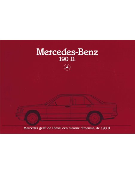 1983 MERCEDES BENZ 190D BROCHURE DUTCH