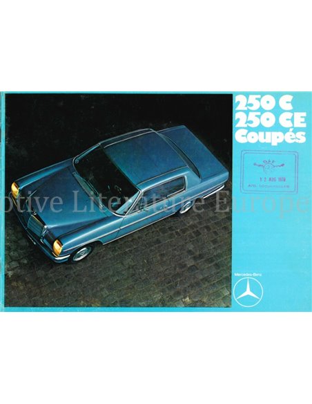 1970 MERCEDES BENZ E CLASS COUPE BROCHURE GERMAN