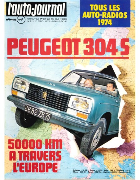 1973 L'AUTO-JOURNAL MAGAZIN 22 FRANZÖSISCH