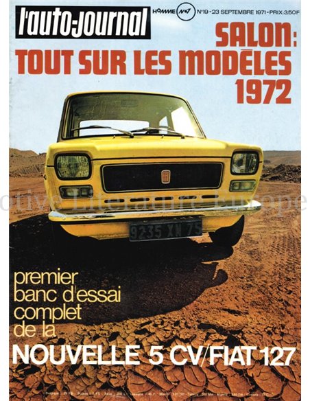1971 L'AUTO-JOURNAL MAGAZINE 19 FRENCH