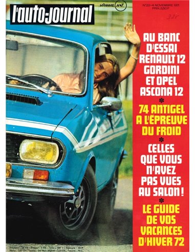 1971 L'AUTO-JOURNAL MAGAZIN 22 FRANZÖSISCH