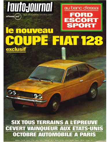 1971 L'AUTO-JOURNAL MAGAZIN 21 FRANZÖSISCH