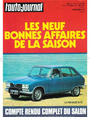1973 L'AUTO-JOURNAL MAGAZINE 18 FRENCH