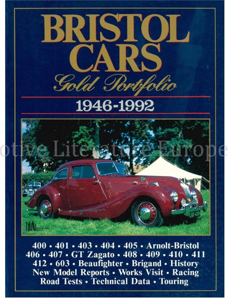BRISTOL CARS, GOLD PORTFOLIO 1946-1992