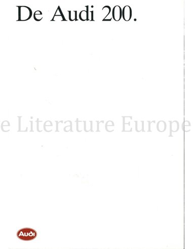 1989 AUDI 200 BROCHURE DUTCH