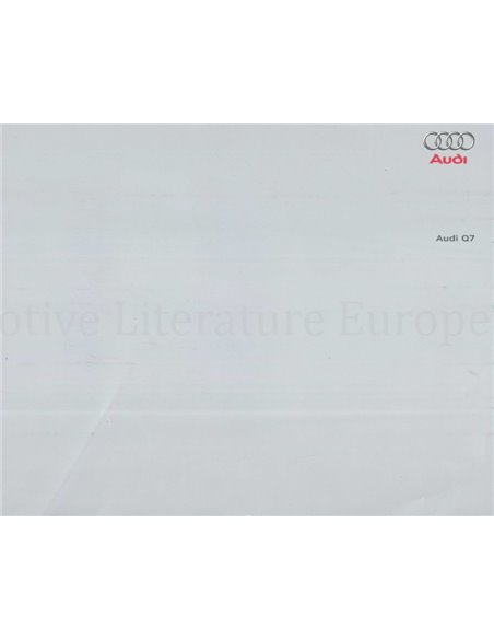 2008 AUDI EXCLUSIVE Q7 BROCHURE ENGELS