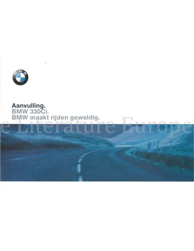 2000 BMW 3 SERIEN COUPE & CABRIO BETRIEBSANLEITUNG ZUSATZ NIEDERLÄNDISCH