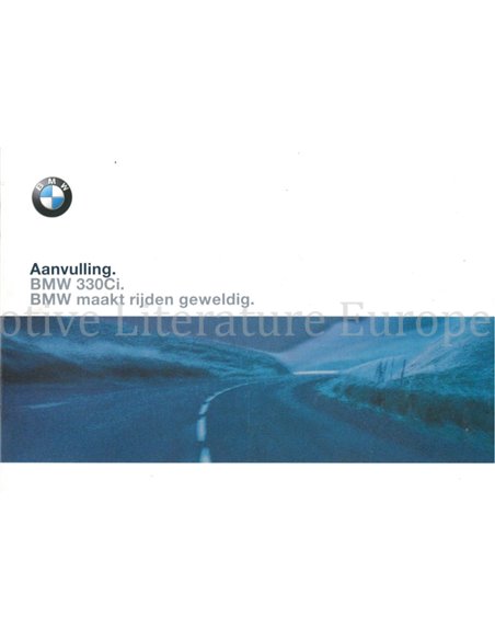 2000 BMW 3 SERIES COUPE & CONVERTIBLE OWNERS MANUAL SUPPLEMENT DUTCH