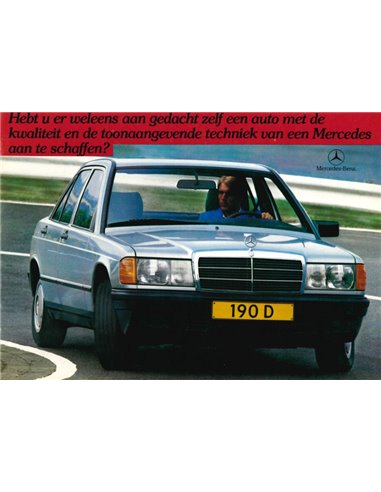 1983 MERCEDES BENZ 190D BROCHURE DUTCH