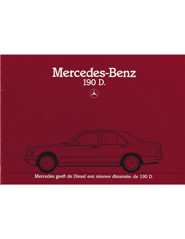 1984 MERCEDES BENZ 190D BROCHURE DUTCH