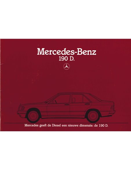 1984 MERCEDES BENZ 190D BROCHURE DUTCH