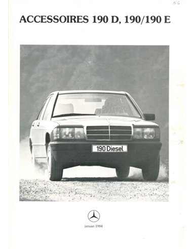 1984 MERCEDES BENZ 190D, 190/190E ZUBEHÖR PROSPEKT NIEDERLÄNDISCH